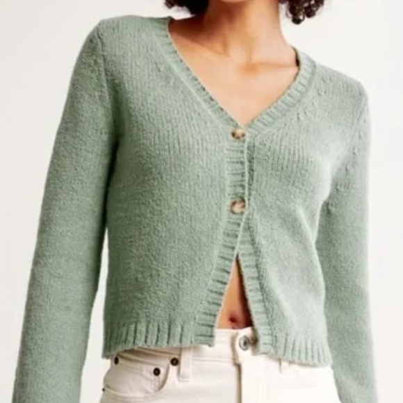 Abercrombie Green Cardigan - Picture 1 of 3
